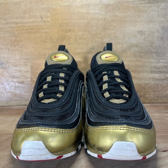 Nike Air Max 97 QS B-Sides RETRO Womens Size 7.5 Shoes Sneakers Metallic Gold - Picture 2 of 11